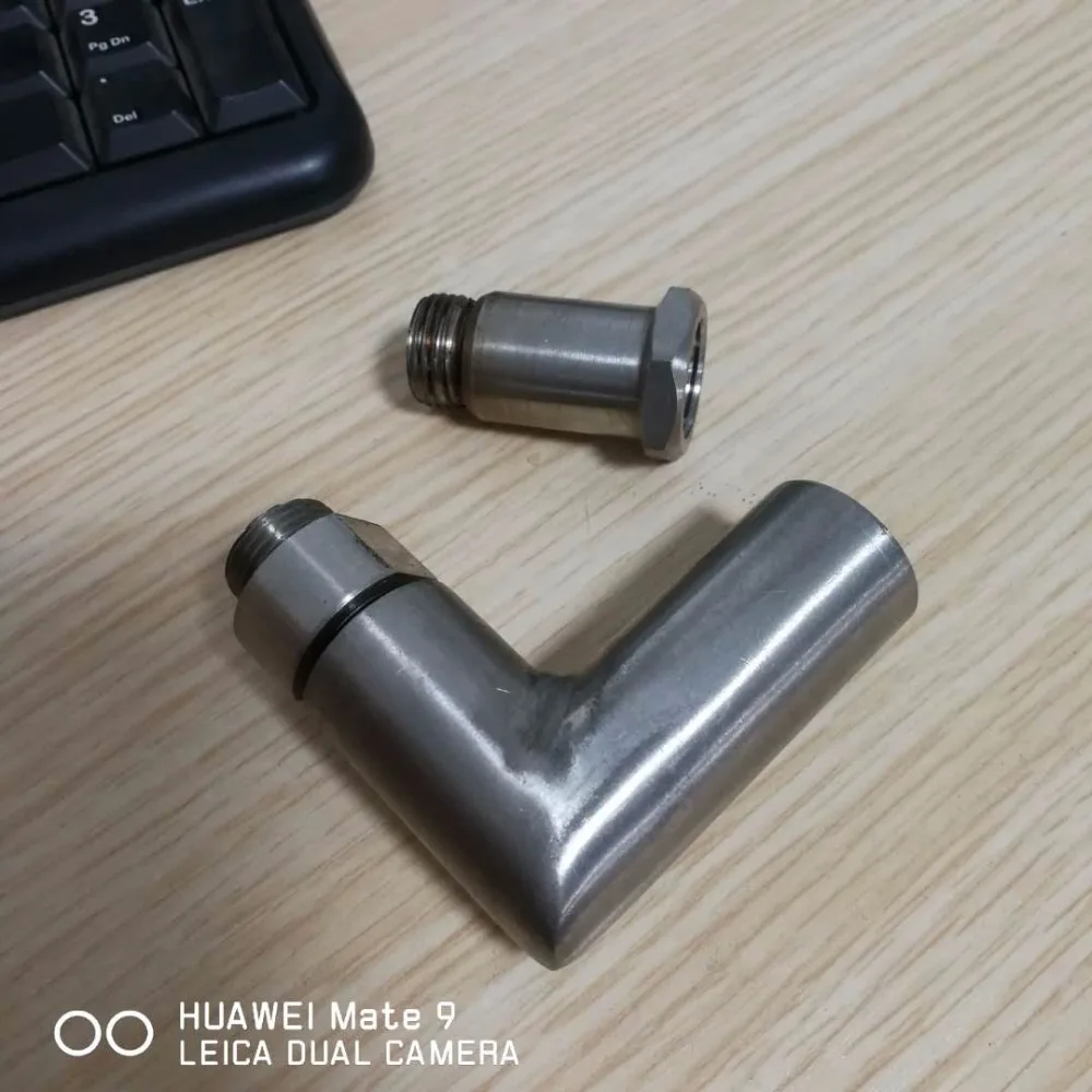 Выхлопной O2 датчик кислорода угловой удлинитель разделитель 90 градусов 02 bung