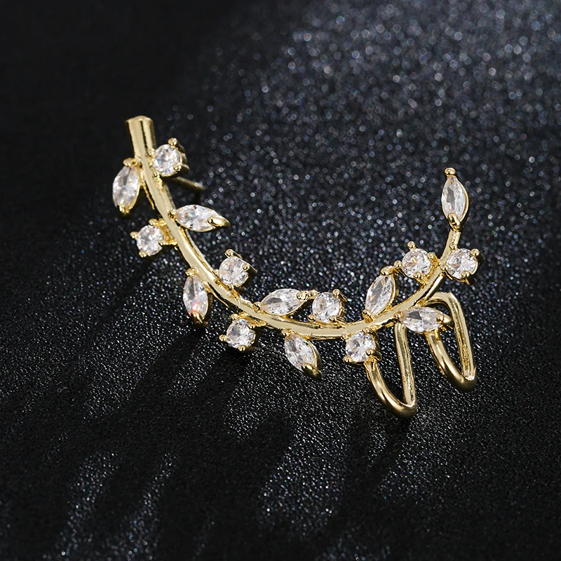 

Emmaya Fashion Branches Appearance Vivid Design Earring For Women&Girls Noble Cubic Zircon Ornament Cute Decoration