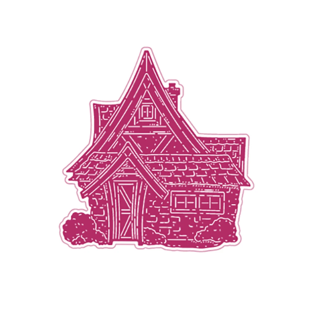 

Hot Sale Cosy Cottage New Metal Cutting Dies Scrapbook Diary Decoration Embossing Template Diy Greeting Card Handmade 2021