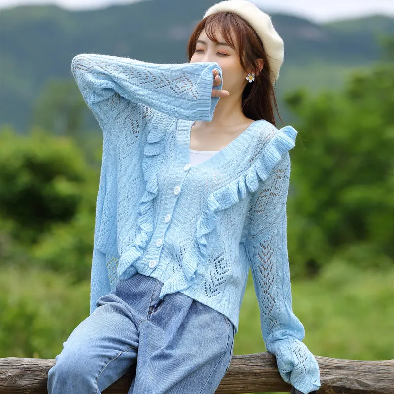 Женский модный дизайнерский кардиган новинка 2021 осенне-зимний трикотажный