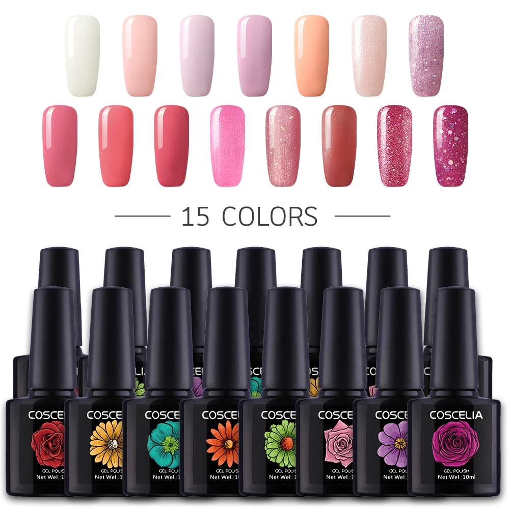 15PCS B 20 шт./компл. 80 цветов Комплект гель-лаков для ногтей гель для ногтей УФ-светодиодный гель набор для маникюра, Длительное Действие, комплект гель-лаков для ногтей Soak off Гель Лаки - Цвет: 15PCS B