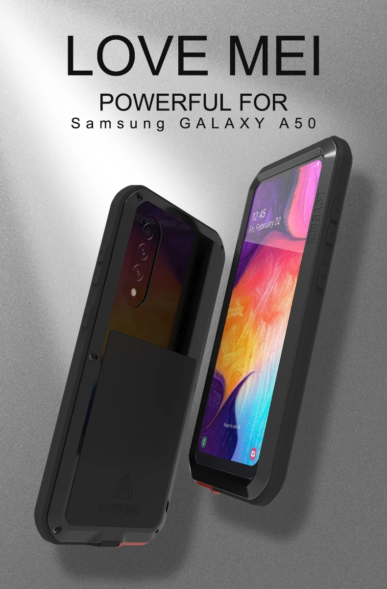 Металлический чехол для Samsung Galaxy A50 Love Mei мощные противоударные и