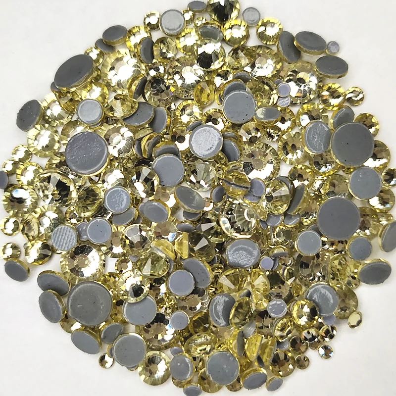 Высококачественные Стразы с горячей фиксацией Jonquil стеклянные стразы железные