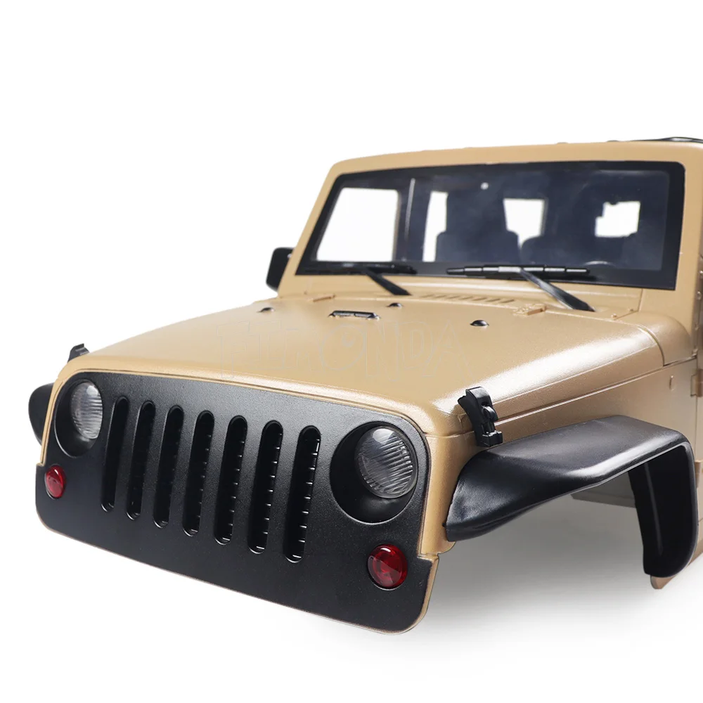 RC 1/10 Jeep Wrangler JK Rubicon 4 комплект твердого корпуса для дверей колесная база 313 мм