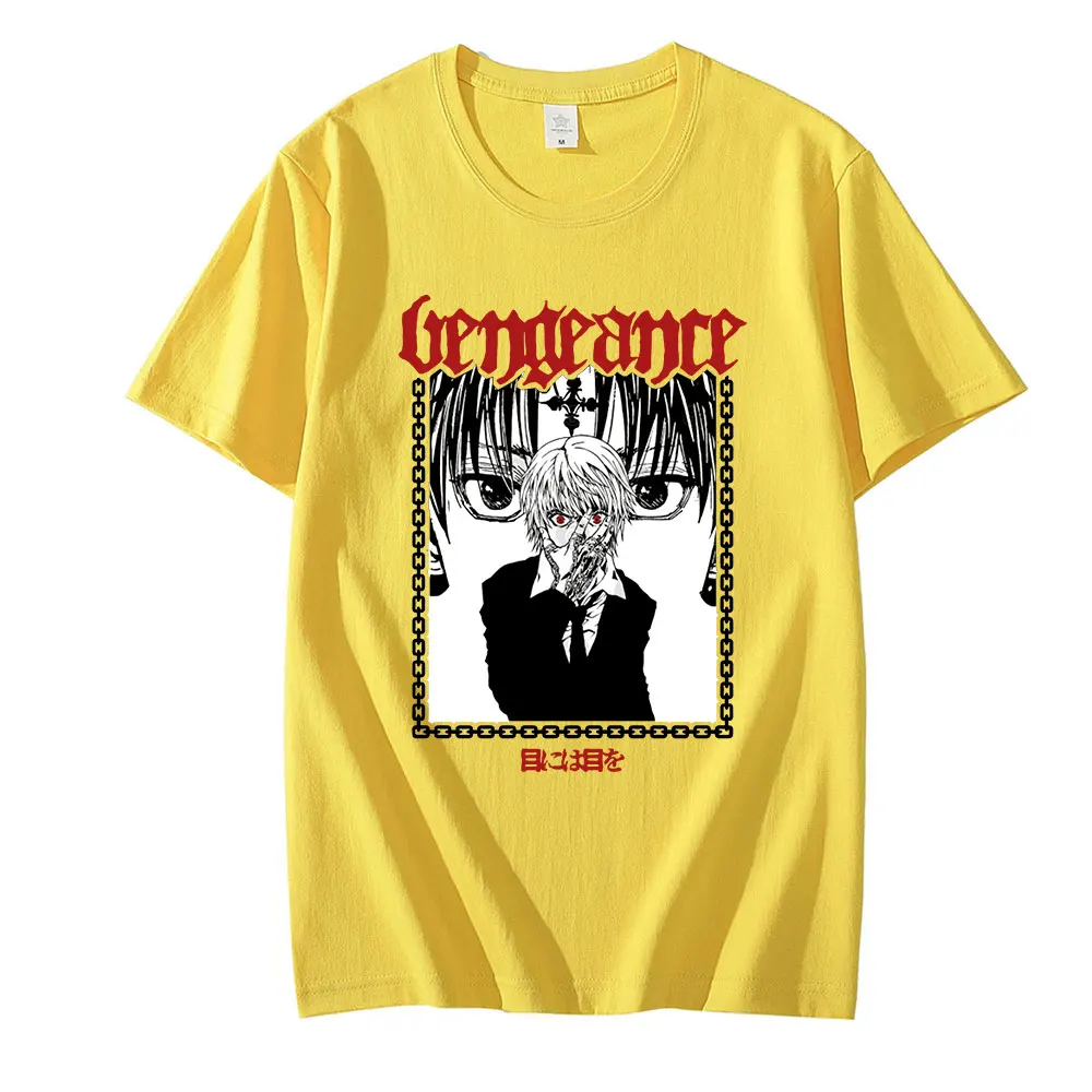 Футболка Kawaii Hunter X Killua Zoldyck Мужская милая рубашка в стиле Харадзюку Курапика 90-х
