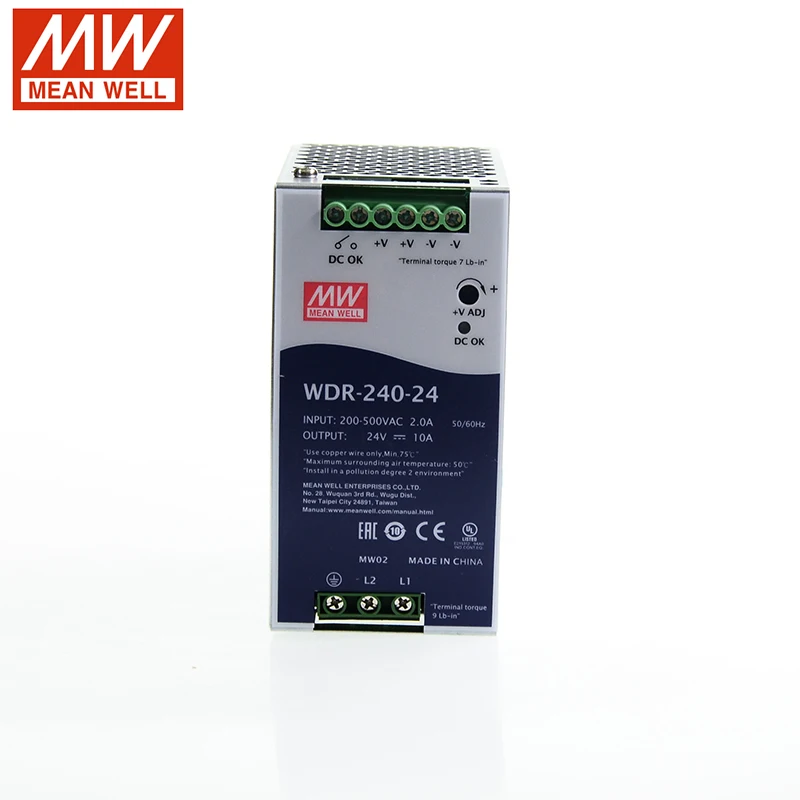 MEAN WELL TDR-240 DC24V 48V 240W Промышленный контроль Systerm три в тонкий din-рейку монтажный