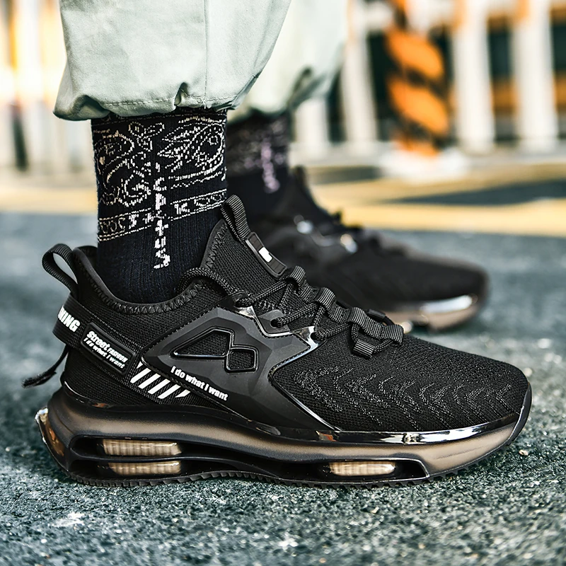 

Trendy Blade Running Shoes for Men Breathable Mesh Reflective Sneakers Antiskid Damping Outsole Sport Shoes Training Zapatillas