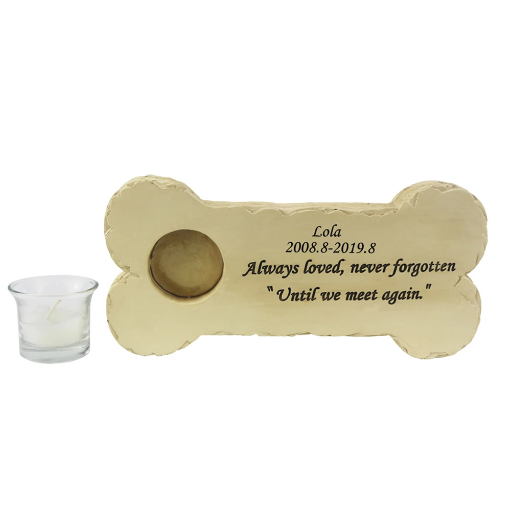 Персонализированные костяной формы собаки мемориальные камни подарки для