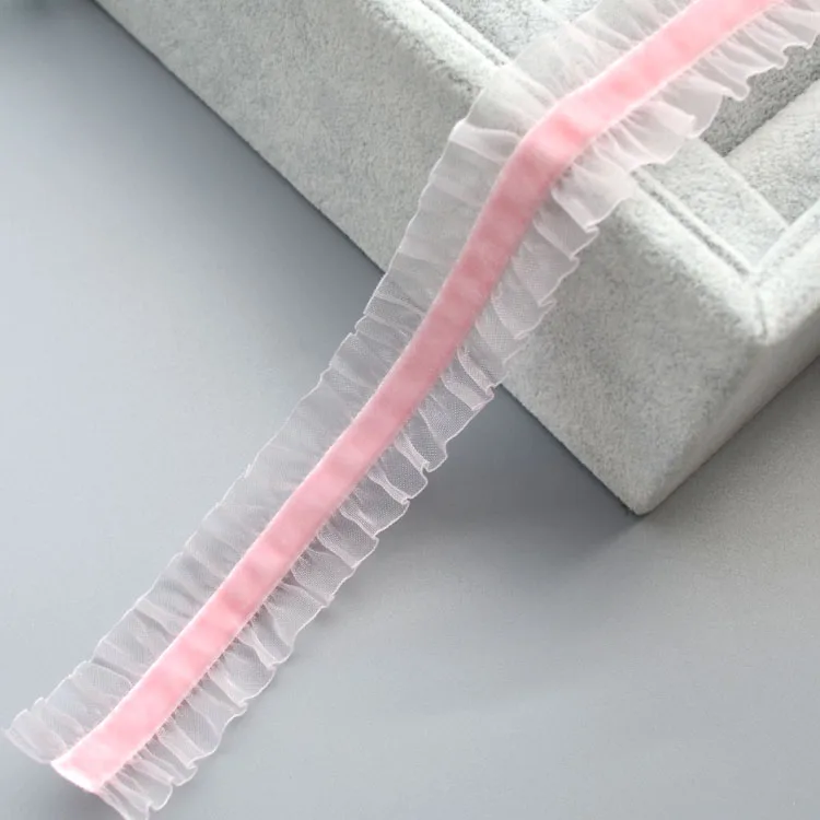 Эластичная бархатная лента 2 5 см кружевная шифоновая кружево ручной работы