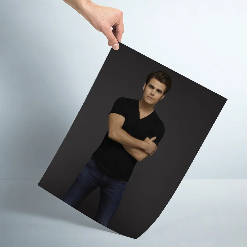 

Custom Paul Wesley Poster Wall For Living Room Art Poster Decoration Silk Fabric Bright Smooth No Frame Morden Print Wall