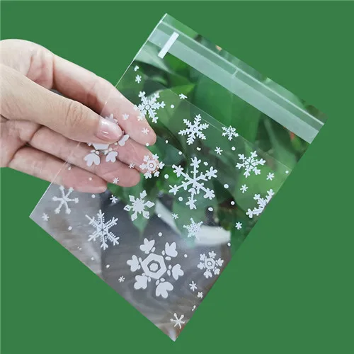 30 pcs transparent Праздничные вечерние принадлежности 10*10 см самоклеящаяся прозрачная сумка праздничный Подарочный пакет конфеты коробки рождественские украшения коробка для печенья - Цвет: 30 pcs transparent
