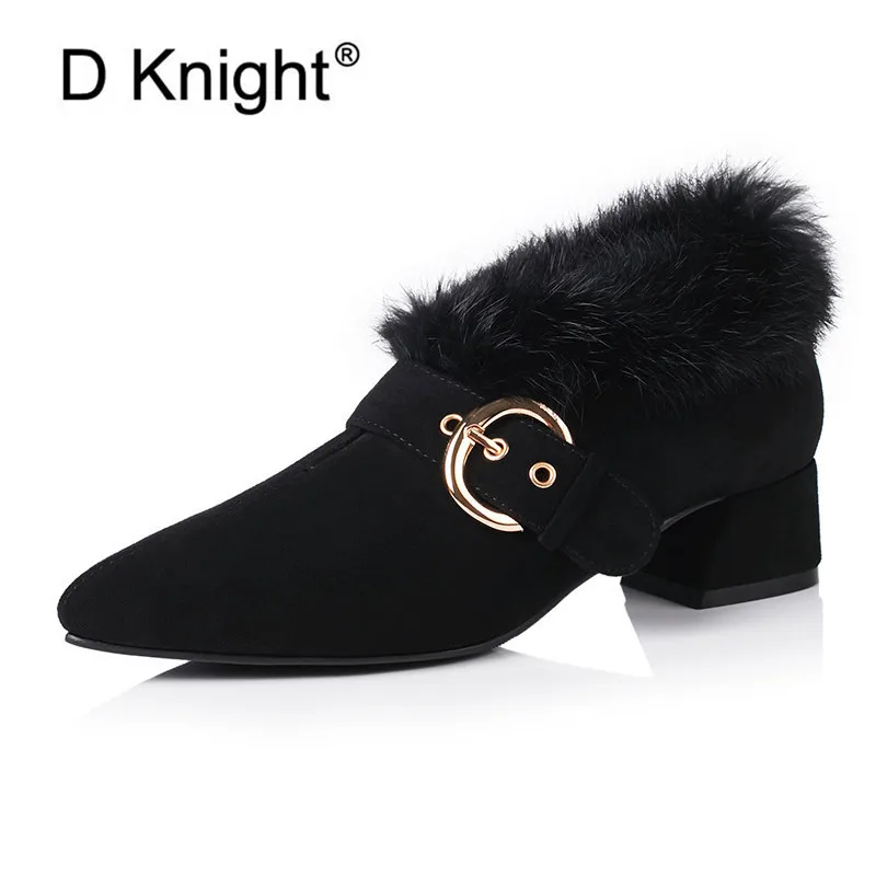 Женские туфли лодочки с острым носком на квадратном каблуке размеры 34 40|Женские