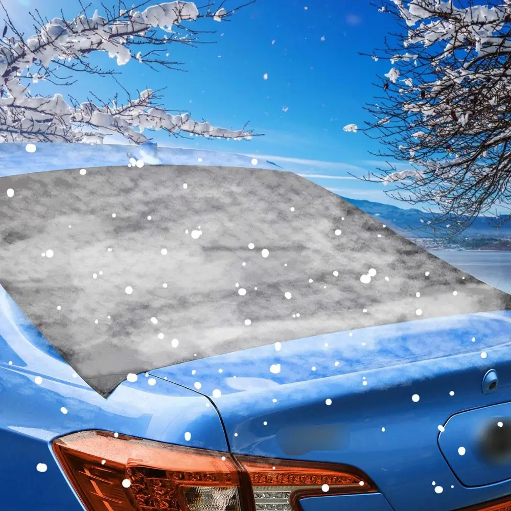 

Car Rear Windscreen Snow Cover, Anti Foil Ice Dust Sun Windshield Frost Covers & Sun Shade Protector for Vehicle Rear Windshield