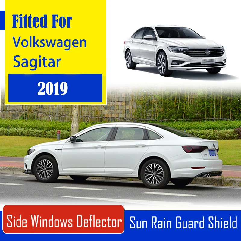 

1 комплект, хромированные боковые вентиляционные козырьки для окон Volkswagen Sagitar 2019