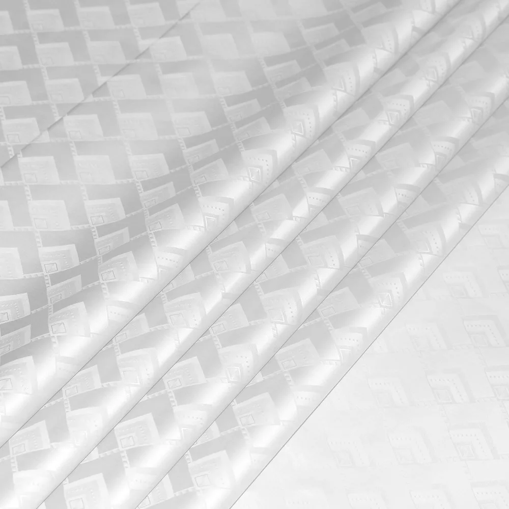 Белый Базен Riche аналогичный Getzner 5 метров Австрия гинейская парча ткань для одежды