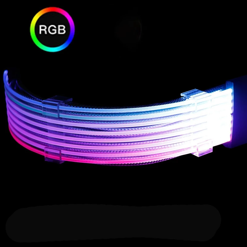 

Rainbow Cable PSU GPU Extension Cable 6+2 Dual 8Pin ,ATX 24Pin 12V 4PIN RGB 5V 3PIN ARGB Lighting