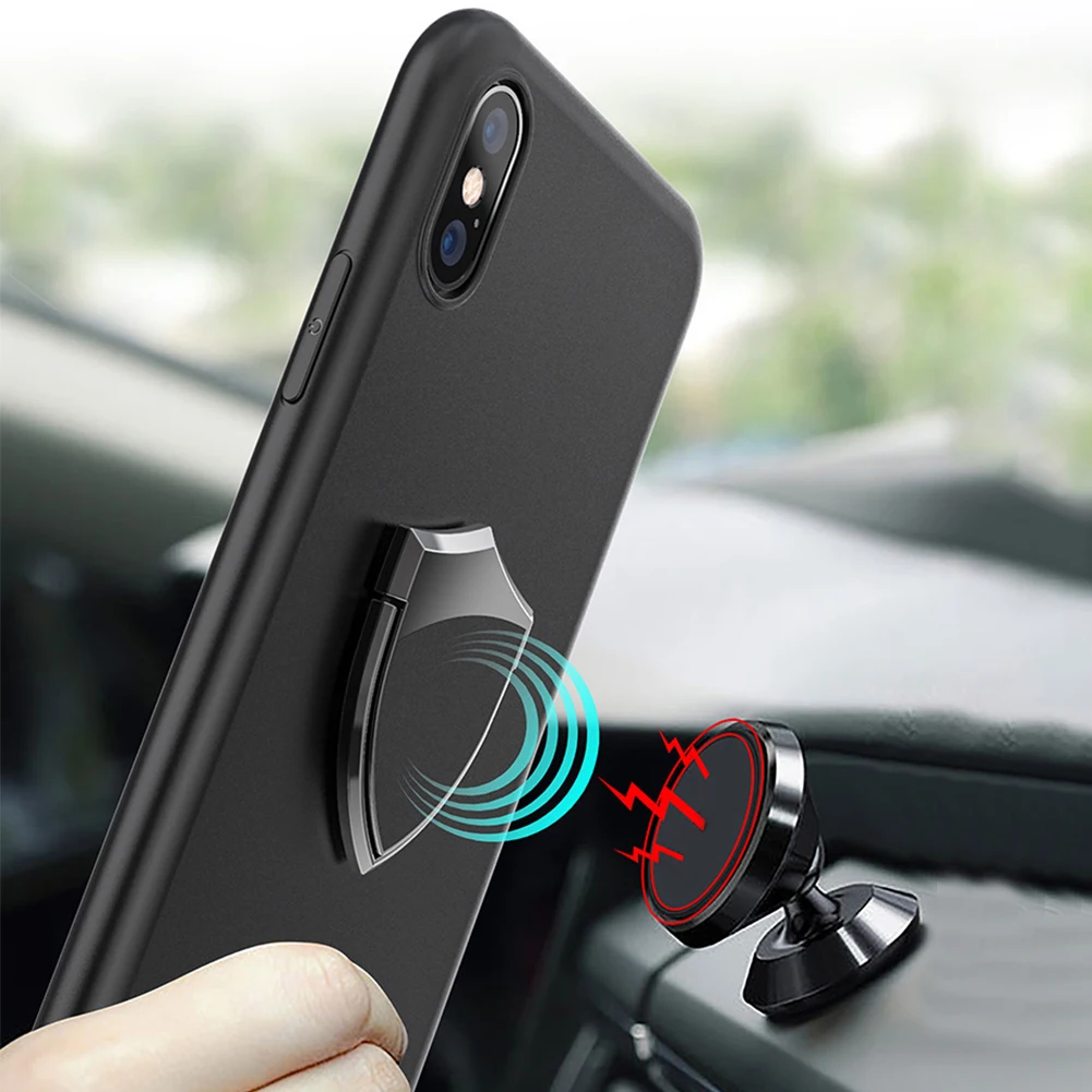 Metal Magnetic Ring Holder Case For iPhone X XR XS MAX 7 8 Plus 360 Rotate Stand TPU Back Cover Coque 6 6S |