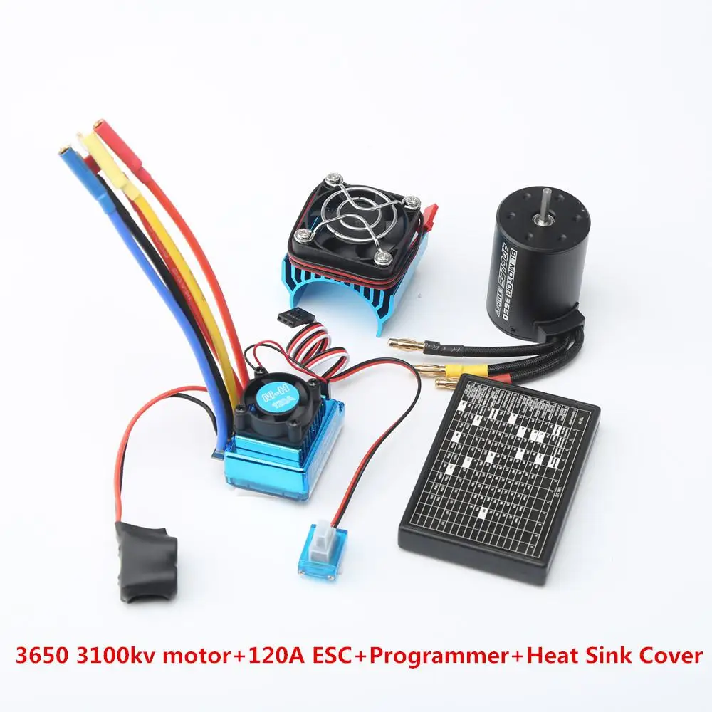 RCtown 3650 3100KV бесщеточный двигатель 45A/60A/80A/120A ESC радиатор с программной картой комбо