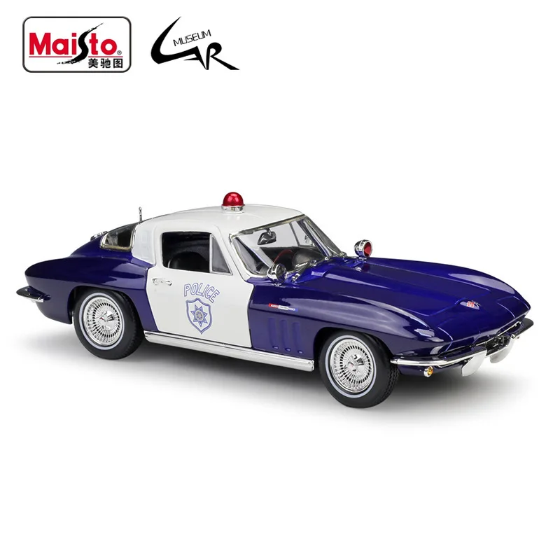

Коллекции моделей полицейских машин Maisto 1:18 CORVETTE 1965, литые под давлением, к 50-летию