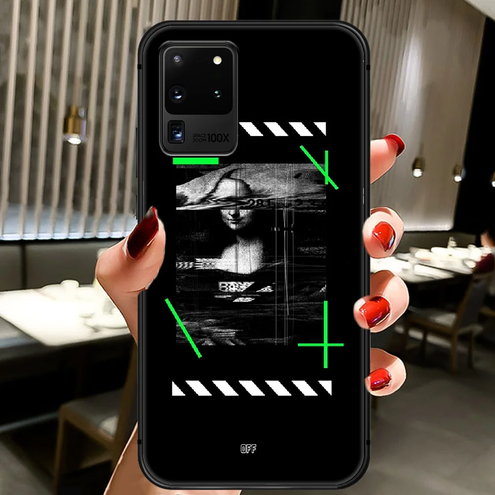 

Fashion Brand Off OW Phone Case Cover Hull For Samsung Galaxy S 6 7 8 9 10 e 20 Edge Uitra Note 8 9 10 Plus black Bumper Tpu