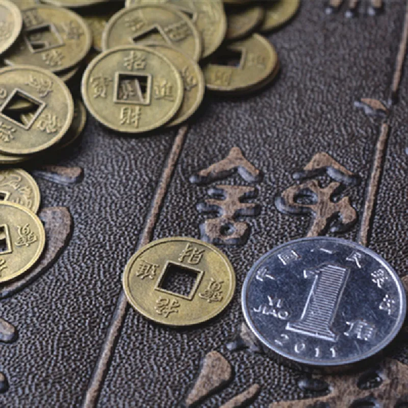 Медный сплав удача Фортуна фэн шуй старинная китайская монета для дома