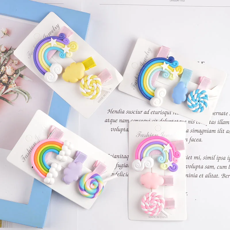 

Заколка для волос детская, Радужная, Шпилька в виде леденца