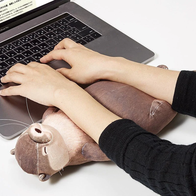 Cute Otter Stuffed Down Cotton Pencil Case Wrist Pad Pillow Children Kids Girls Gifts Plush Toys Gift Desktop Decoration | Канцтовары