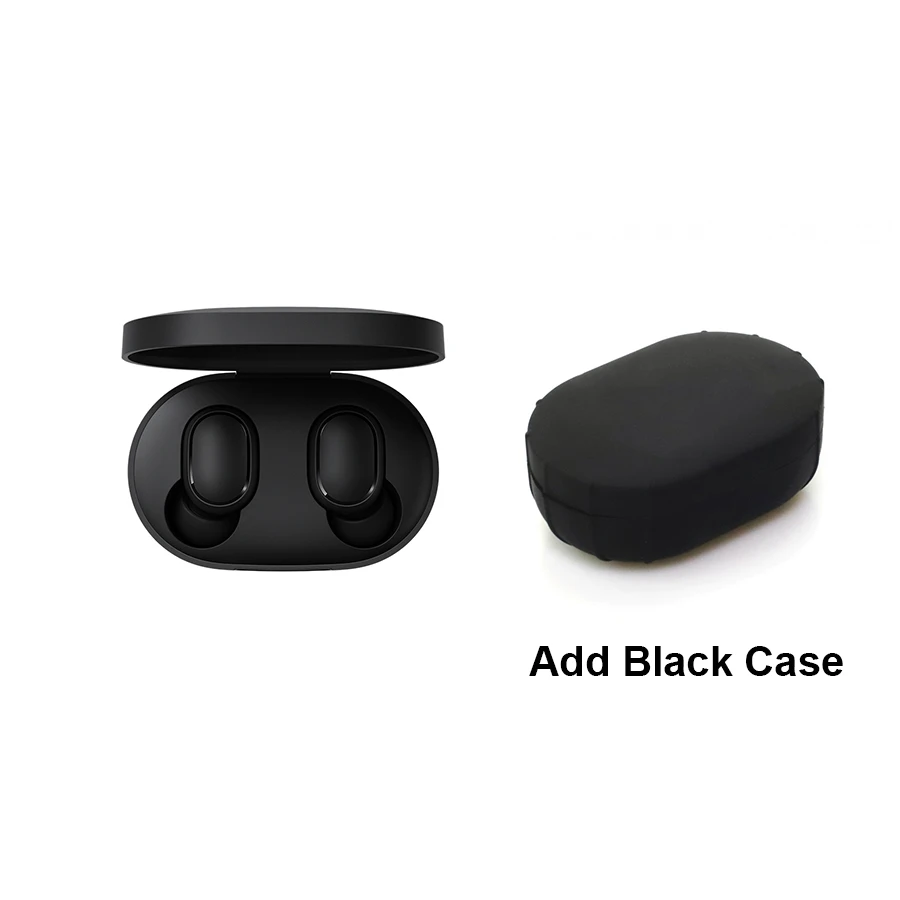 Add Black Case Xiaomi Redmi Airdots TWS Bluetooth наушники стерео бас BT 5,0 Eeadphones с микрофоном свободные Наушники управление AI - Цвет: Add Black Case