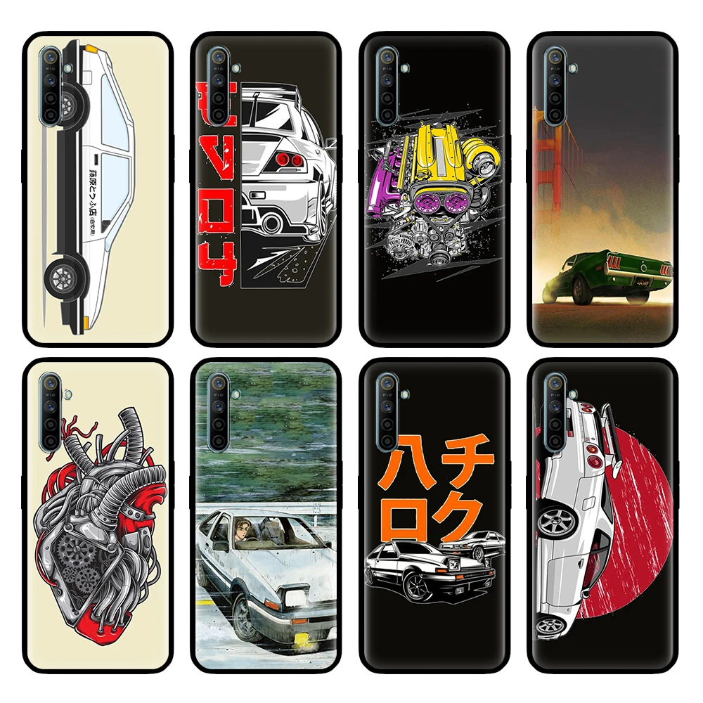 Амин INITIAL D AE86 автомобильный чехол для Realme XT 5 5Pro 5i 6 6S X50 C3i 6i Индия C12 C15 C3 C11 7 7i РРО X2 X3