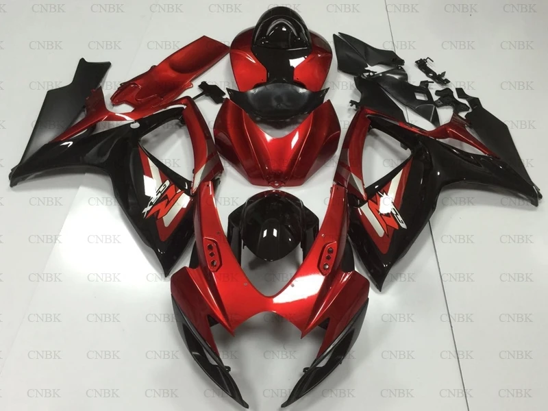 Набор для всего тела GSXR 750 2007 600 наборы 07 GSX R750 обтекатель 2006 K6 Красный Черный