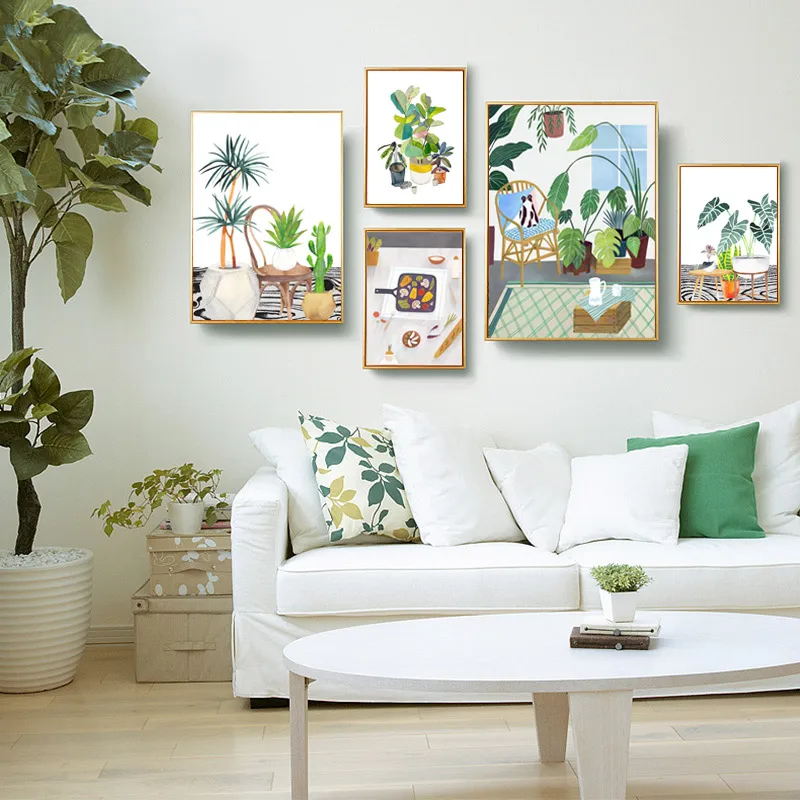 Постер в скандинавском стиле плакаты и принты растений суккулентов кактусов