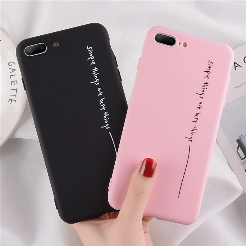 Чехол Ottwn для iPhone 6, 7, 8 Plus, X, XR, XS, Max, простой чехол с буквенным принтом, для iPhone 11 Pro, чехол, Мягкая силиконовая задняя крышка, чехол для телефона