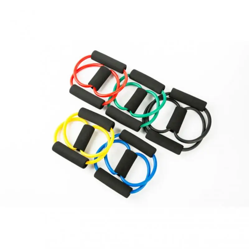 

TPE 8 Word Fitness Yoga Gum Resistance Rubber Bands Fitness Elastic Band Fitness Equipment Expander Workout Gym Exercise Train