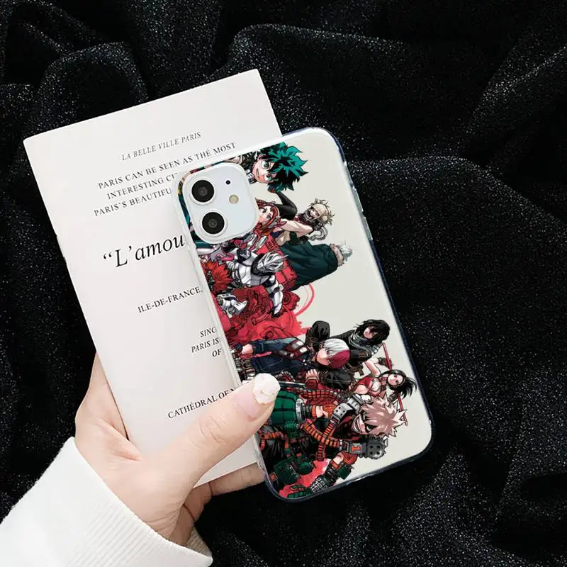 

my hero academic anime new Phone Case Transparent for iPhone 6 7 8 11 12 s mini pro X XS XR MAX Plus cover funda shell