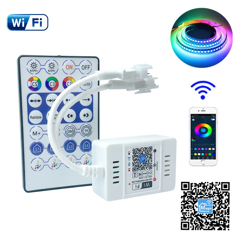 WiFi Pixel LED Controller Double Output SPI For WS2811 WS2812 Light Magic Home Pro APP 5-24V | Лампы и освещение