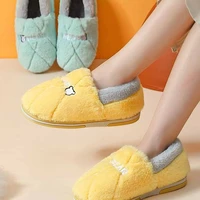 cotton fuzzy slippers women home house winter warm plush indoor warm ladies shoes slides female slippers men 2022 new year
