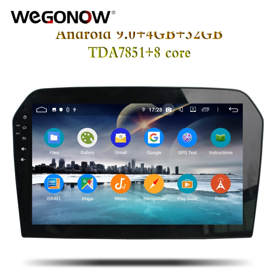 IPS Android 9 0 для VW Jetta 2012 2015 4 Гб ОЗУ 8 ядер 32 ПЗУ автомобильный мультимедийный плеер GPS
