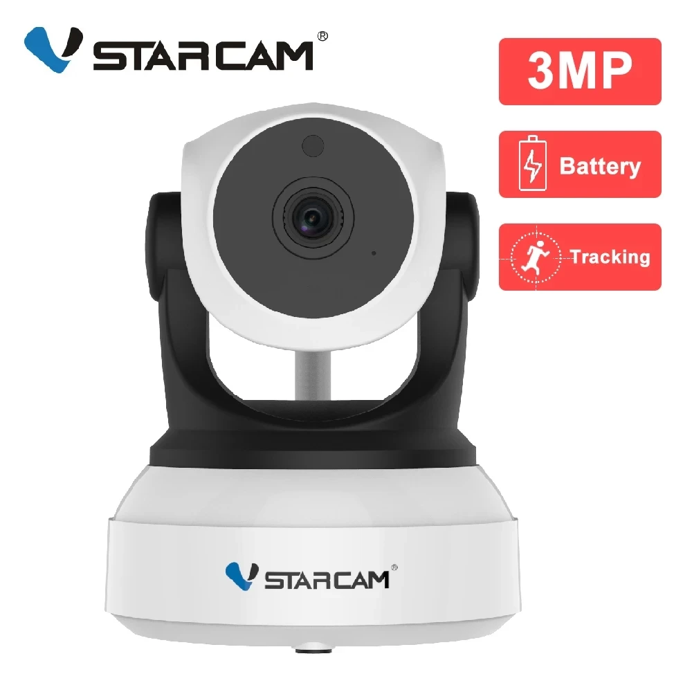 

Vstarcam CS24B 3MP 1296P Battery Power Wireless PTZ IP Camera AI Humanoid Auto Tracking Smoke Alarm Home Security CCTV Monitor