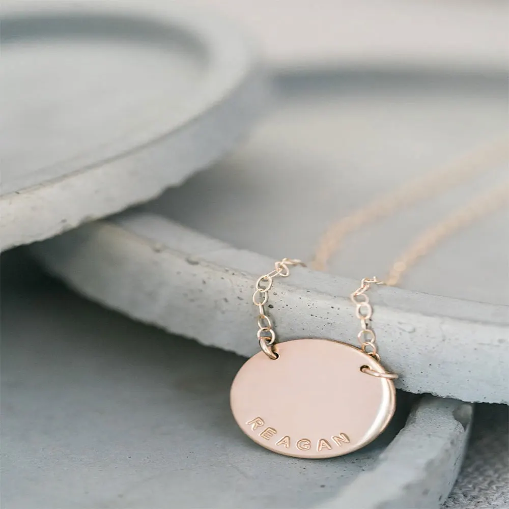 FYW персонализированное круглое ожерелье подвеска из нержавеющей стали