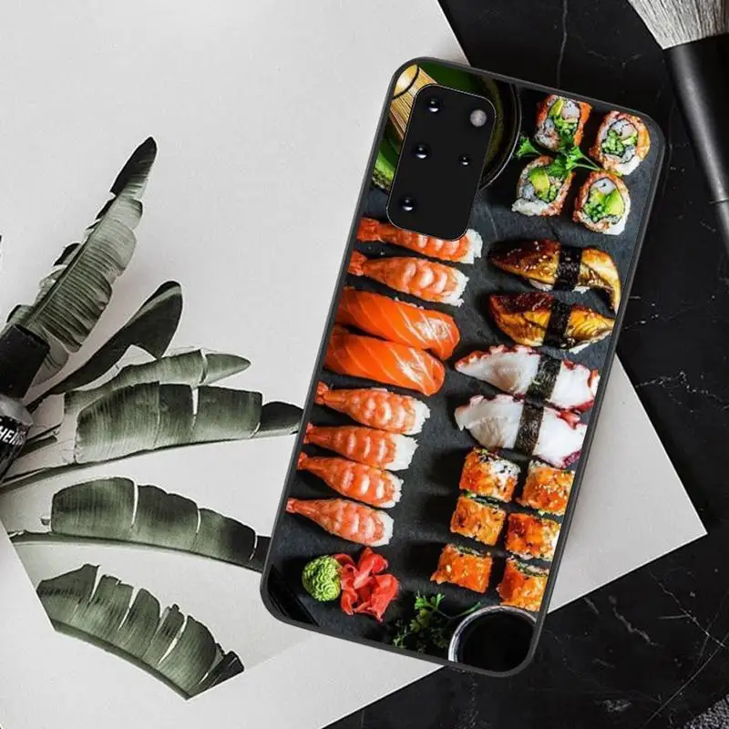 HPCHCJHM чехол для японской кухни Суши Мягкий Силиконовый ТПУ телефона Samsung S20 plus Ultra S6