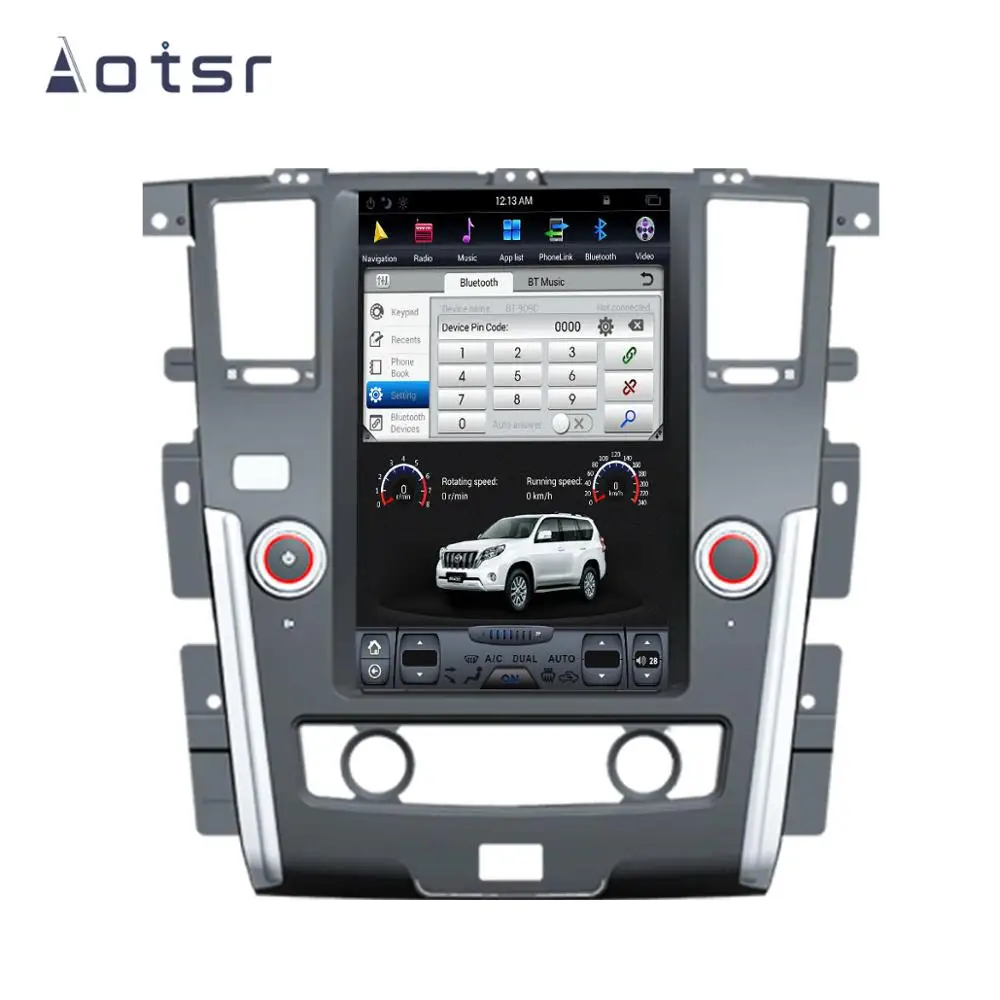Android 8 1 4 Гб 13 6 Tesla style PX6 для NISSAN PATROL 2010 + Silver Plus головное устройство мультимедиа с
