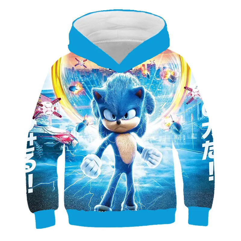 

Boys Hoodie Sweatshirt Sonic Spring Hoodies 2021 Kids Long Sleeve For Teen Girls Clothing Baby Boys Autumn Sonic Hoodie Tip Tops