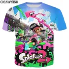 Новые забавные футболки для мужчин и женщин, футболка с 3D принтом игры Splatoon, Повседневная футболка в стиле Харадзюку, уличные Топы