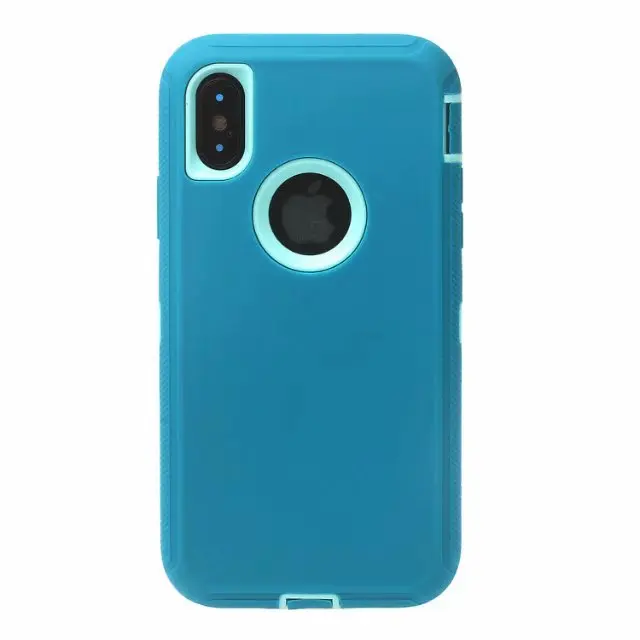 lightblue Защитный противоударный чехол Aqua для iPhone X, XS, MAX, XR, 6, 6 S, 7, 8 Plus, 11 Pro, Max, чехол-кобура с зажимом для ремня, защитный чехол - Цвет: lightblue