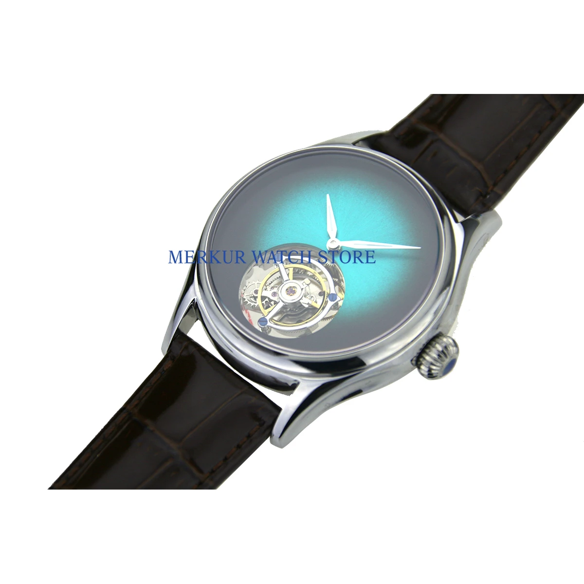 Sugess мужские часы Механические чайки Ханчжоу Высокая Beat Tourbillon движение Skelenton роскошное платье градиент зеленый
