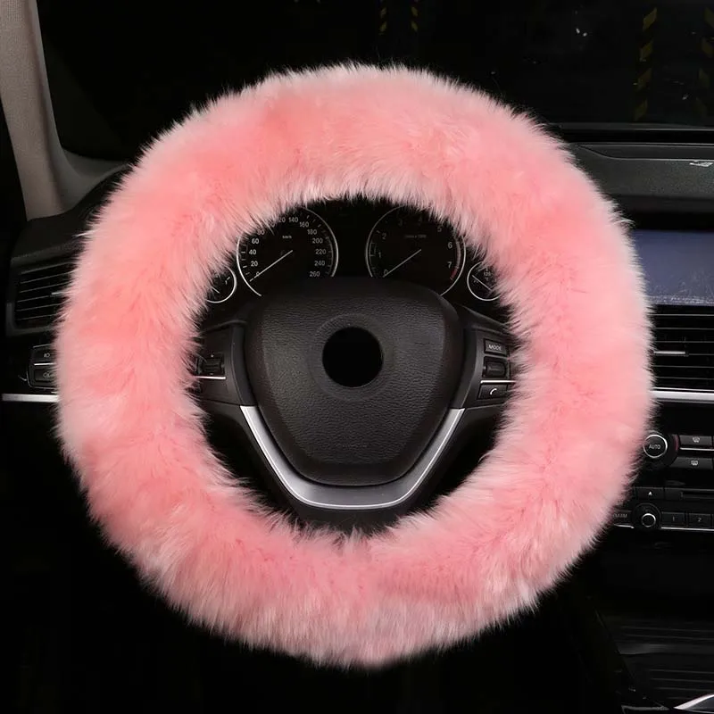 100% пушистый Австралийский шерстяной теплый чехол на руль аксессуары милая