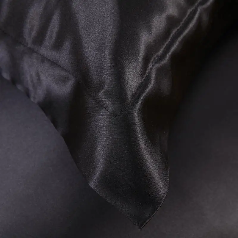 38 4Pcs Silk Black White Color Bedding set King Queen size Bed Solid color Brief Duvet cover Bedclothes bed | Дом и сад