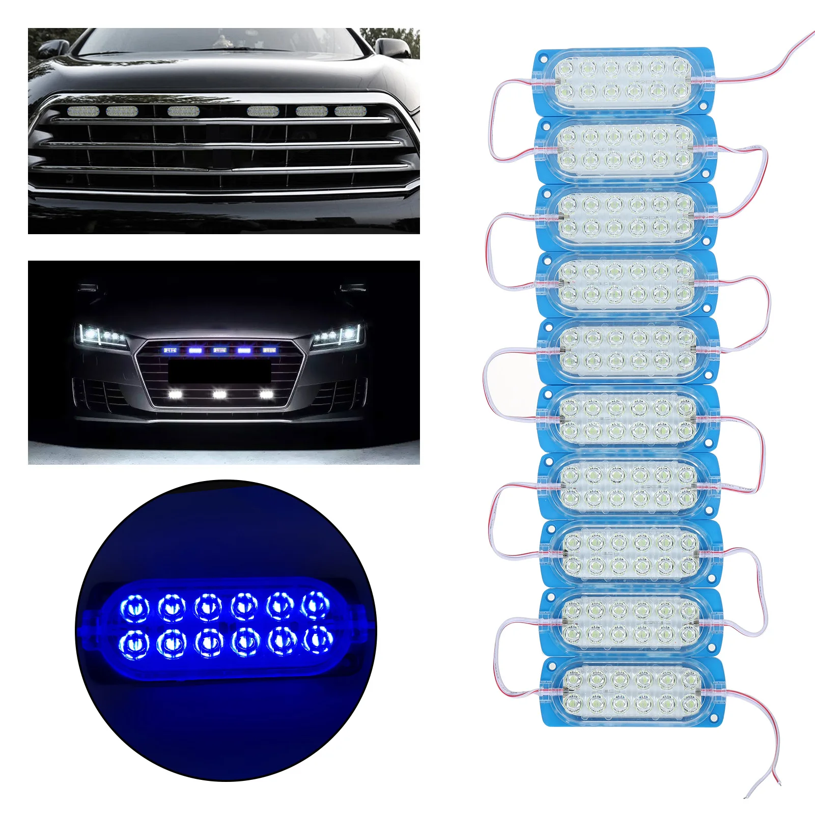 

12 светодиодов, автомобильный боковой фонарь, комплект задних фонарей, аварийная Предупредительная лампа, стоп светильник, набор для фототе...