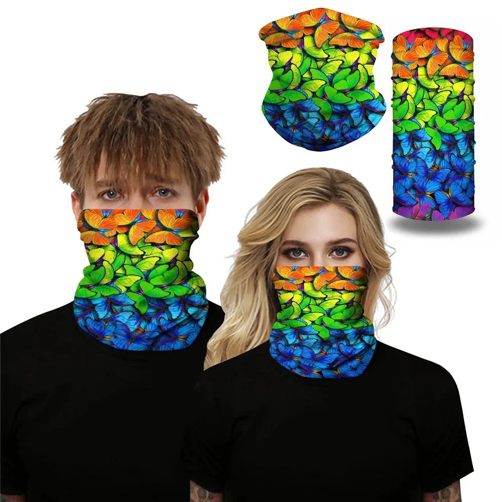 3D шарф с бабочкой наружная бандана аниме принт шейные гетры походная трубка