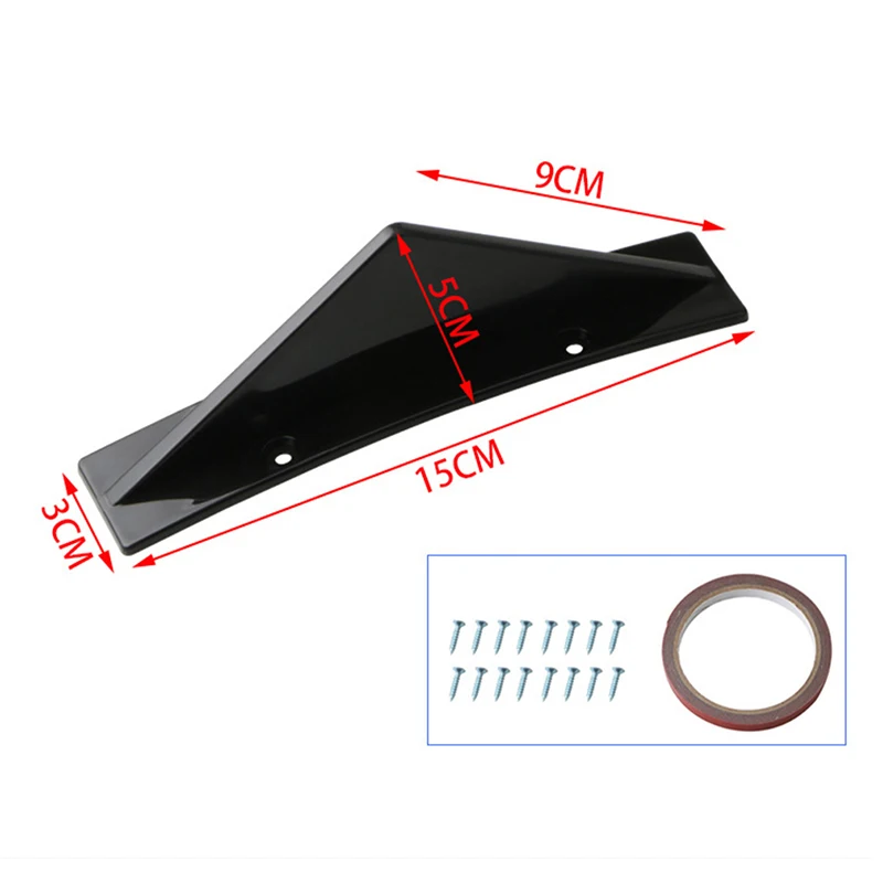 Car Rear Bumper Spoiler 4pcs/Pack Triangle Curved Bottom Lip Separator Auto Parts | Автомобили и мотоциклы